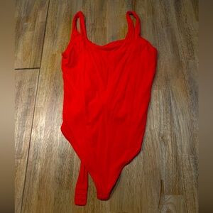 Red body suit